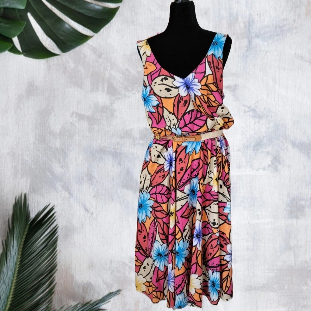 Marlene Plus Size Floral Casual Dress